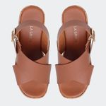 Sandália Flatform Jordana Camel Villa Griffe 