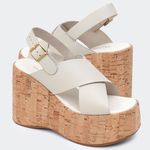 Sandália Flatform Jordana Off White Villa Griffe