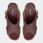 Sandália Flatform Jordana Café Villa Griffe 