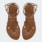 Rasteira Lia Camel Villa Griffe 