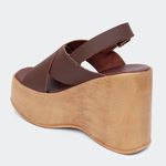 Sandália Flatform Ester Café Villa Griffe