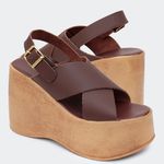 Sandália Flatform Ester Café Villa Griffe