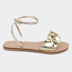 Rasteira Agnes Ouro Villa Griffe 