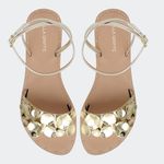 Rasteira Agnes Ouro Villa Griffe 