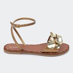 Rasteira Agnes Bronze Villa Griffe 