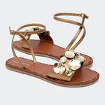 Rasteira Agnes Bronze Villa Griffe 