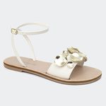 Rasteira Agnes Off White Villa Griffe 