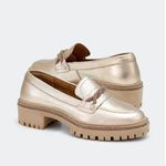 Mocassim Villa Griffe Twist - Duda Ouro Light