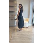 Vestido Bicolor - Preto