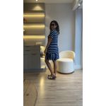 Vestido Tenista Listrado - Azul