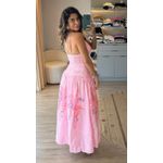 Vestido Longos Listras - Rosa