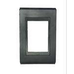 Placa 4x2 3 Posições Refinatto Weg Style Preta C/ Fundo Preto