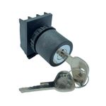 Frontal Comutador Chave Yale 3 Pos. Ret. Mola Weg 22mm S/ Fl