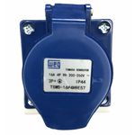 Tomada Sobrepor 3p+t 16a 9horas 200-250v Azul Standard Weg