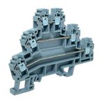 Borne Sak Conector 2,5mm Cinza Tipo Parafuso Triplo Btwt-3