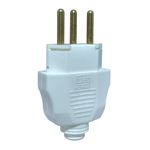 Plugue Macho 2p+t 10a 250v 180° Branco Weg 13301715