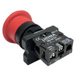 Botão Cogumelo Emergência Gira/Destrava 22mm Verm 1nf Lukma