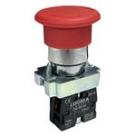 Botão Cogumelo Metálico Emergência Gira/Destrava 22mm 1nf 
