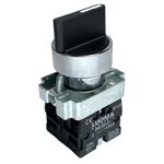 Botão Comutador Metálico 3 Posição Fixa 22mm 2na LK2BD33