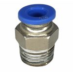 Conexão Pneumatica Reta Fluir Tubo 1/4" x Rosca 1/4" NPT