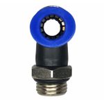 Conexão Pneumatica Tee Central Fluir Tubo 08mm x Rosca 1/4 BSP 