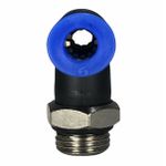 Conexão Pneumatica Tee Central Fluir Tubo 06mm x Rosca 1/4 BSP 