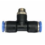 Conexão Pneumatica Tee Central Fluir Tubo 08mm x Rosca 1/8 