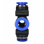 Conexão Pneumatica União Cruzeta Fluir Tubo 08mm Engate Rapido