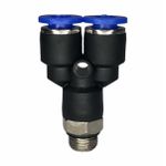 Conexão Pneumatica União Y Fluir Tubo 06mm x Rosca 1/8 BSP 