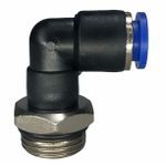 Conexão Pneumatica Cotovelo Fluir Tubo 08mm x Rosca 3/8 BSP 