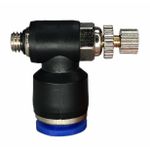 Conexão Pneumatica Cotovelo C/ Controle De Fluxo Fluir 06mm