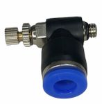 Conexão Pneumatica Cotovelo C/ Controle De Fluxo Fluir 06mm