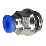 Conexão Pneumatica Reta Fluir Tubo 04mm x Rosca 1/4 BSP 