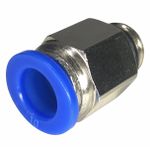 Conexão Pneumatica Reta Fluir Tubo 10mm x Rosca 1/4 BSP