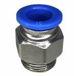 Conexão Pneumatica Reta Fluir Tubo 10mm x Rosca 3/8 BSP