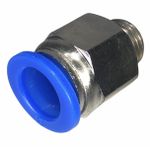 Conexão Pneumatica Reta Fluir Tubo 12mm x Rosca 1/4 BSP 