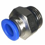 Conexão Pneumatica Reta Fluir Tubo 08mm x Rosca 3/8 BSP