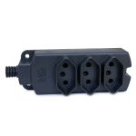 Tomada Múltipla 3 Tomadas 2P+T 10A Preto- Margirius