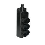 Tomada Múltipla 3 Tomadas 2P+T 10A Preto- Margirius