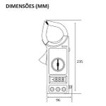 Alicate Amperímetro Portátil 1000V LK-266 Lukma