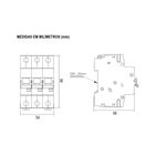 Disjuntor Tripolar 63A Curva C 440Vca 10KA Weg MDWH-C63-3