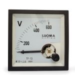 Voltímetro Analógico 0-600 Intercambiável 72x72mm LK-V72600