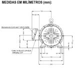 Motor Trifásico 5Cv 2P 3600 Rpm 220/380 Carcaça 100L W22