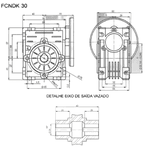 Redutor De Velocidade 1/20 Coroa S/ Fim Acionac Fcndk30