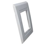 Placa 4x2 3 Posições Refinatto Weg Style Branca C/ Fundo Branco