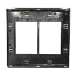  Placa 4x4 6 Posições Refinatto Weg Concept Titanio C/ Fundo Preto