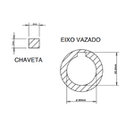 Motorredutor 1CV Eixo Vazado Redução 1:20 Weg Geremia GSA63