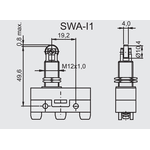 Micro Fim De Curso Pino C/ Rolete Paralelo 15A Switerm SWAI1