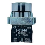 Botão Faceado Metálico Verde 22mm 1na LK2BA31 Lukma