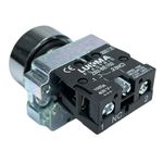 Botão Faceado Metálico Vermelho 22mm 1nf LK2BA42 Lukma